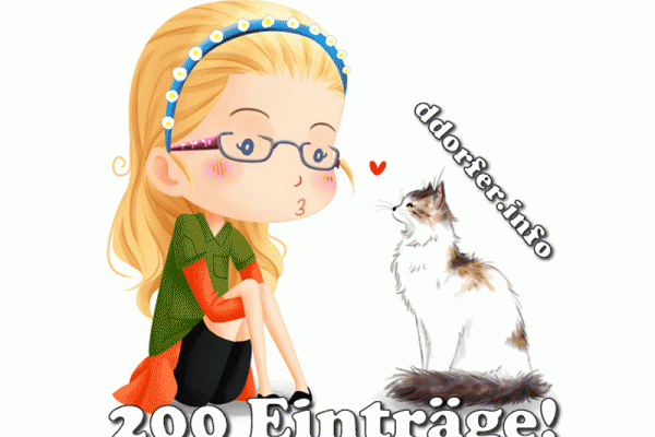 Der nächste Meilenstein: 200 Einträge